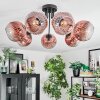 Ripoll Deckenleuchte Glas 15 cm Klar, Kupferfarben, 7-flammig