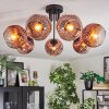 Ripoll Deckenleuchte Glas 15 cm Klar, Kupferfarben, 7-flammig