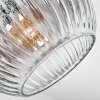 Ripoll Deckenleuchte Glas 15 cm Chrom, Klar, Rauchfarben, 7-flammig