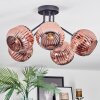 Ripoll Deckenleuchte Glas 15 cm Kupferfarben, 5-flammig