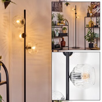 Ripoll Stehleuchte Glas 15 cm Klar, 3-flammig