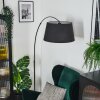 Bassagoda Stehleuchte 45 cm Chrom, Schwarz, 1-flammig