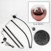 Ripoll Stehleuchte Glas 25 cm Schwarz, 1-flammig