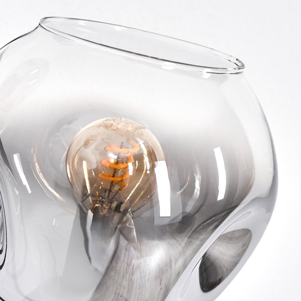 Ripoll Stehleuchte Glas 15 cm Klar, Rauchfarben, 3-flammig