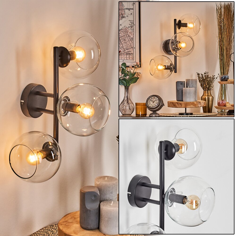 Koyoto Wandleuchte Glas 15 cm Klar, 3-flammig main product photo