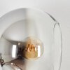 Koyoto Wandleuchte Glas 15 cm Chrom, Klar, Rauchfarben, 3-flammig