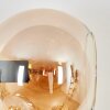 Koyoto Wandleuchte Glas 15 cm Bernsteinfarben, Chrom, Rauchfarben, 3-flammig