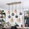 Ripoll Hängeleuchte Glas 20 cm Naturfarben, Schwarz, 8-flammig