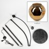Ripoll Stehleuchte Glas 20 cm Schwarz, 1-flammig