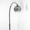 Ripoll Bogenstehlampe Glas 20 cm Schwarz, 1-flammig