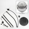 Ripoll Stehleuchte Glas 20 cm Schwarz, 1-flammig
