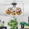 Ripoll Deckenleuchte Glas 15 cm Gold, Klar, 5-flammig