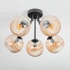 Koyoto Deckenleuchte Glas 15 cm Bernsteinfarben, 5-flammig