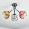 Ripoll Deckenleuchte Glas 15 cm Gold, Klar, Kupferfarben, Rauchfarben, 3-flammig