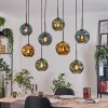 Ripoll Hängeleuchte Glas 20 cm Naturfarben, Schwarz, 8-flammig