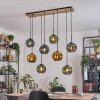 Ripoll Hängeleuchte Glas 20 cm Naturfarben, Schwarz, 8-flammig