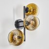 Koyoto Wandleuchte Glas 15 cm Gold, Klar, 3-flammig