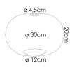Glaslampenschirm Apedo Ersatzglas 30 cm Klar