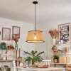 Ramila Hängeleuchte 45 cm Naturfarben, Schwarz, 1-flammig