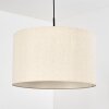 Flemming Hängeleuchte 50 cm beige, Weiß, 1-flammig