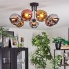 Ripoll Deckenleuchte Glas 15 cm Chrom, Gold, Kupferfarben, Rauchfarben, 7-flammig