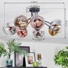 Ripoll Deckenleuchte Glas 15 cm Chrom, Gold, Klar, Kupferfarben, Rauchfarben, 7-flammig