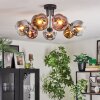 Ripoll Deckenleuchte Glas 15 cm Chrom, Gold, Klar, Kupferfarben, Rauchfarben, 7-flammig