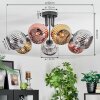 Ripoll Deckenleuchte Glas 15 cm Chrom, Gold, Kupferfarben, Rauchfarben, 7-flammig