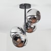 Koyoto Deckenleuchte Glas 15 cm Chrom, Rauchfarben, 4-flammig