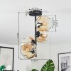 Ripoll Deckenleuchte Glas 15 cm Bernsteinfarben, Klar, 4-flammig