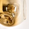 Ripoll Stehleuchte Glas 15 cm Gold, Klar, 3-flammig