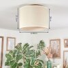 Bassagoda Deckenleuchte 40 cm beige, Weiß, 1-flammig