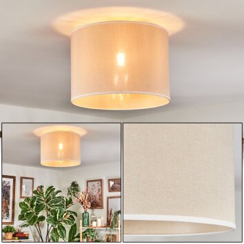 Bassagoda Deckenleuchte 40 cm beige, Weiß, 1-flammig