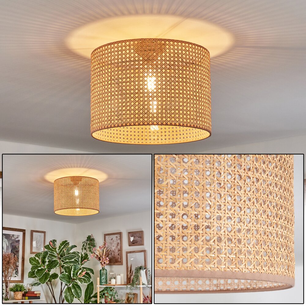 Barcos Deckenleuchte 40 cm Braun, Naturfarben, 1-flammig main product photo