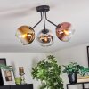 Koyoto Deckenleuchte Glas 15 cm Chrom, Gold, Klar, Kupferfarben, Rauchfarben, 3-flammig