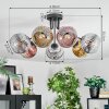 Ripoll Deckenleuchte Glas 15 cm Chrom, Gold, Klar, Kupferfarben, Rauchfarben, 7-flammig