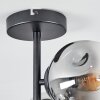 Ripoll Deckenleuchte Glas 15 cm Chrom, Klar, Rauchfarben, 4-flammig