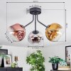 Ripoll Deckenleuchte Glas 15 cm Chrom, Gold, Klar, Kupferfarben, Rauchfarben, 3-flammig