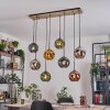 Ripoll Hängeleuchte Glas 20 cm Naturfarben, Schwarz, 8-flammig