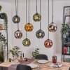 Ripoll Hängeleuchte Glas 20 cm Naturfarben, Schwarz, 8-flammig