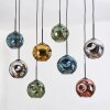 Ripoll Hängeleuchte Glas 20 cm Naturfarben, Schwarz, 8-flammig