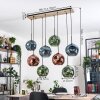 Ripoll Hängeleuchte Glas 25 cm Naturfarben, Schwarz, 8-flammig