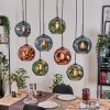 Ripoll Hängeleuchte Glas 25 cm Naturfarben, Schwarz, 8-flammig