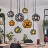 Ripoll Hängeleuchte Glas 20 cm, 25 cm, 30 cm Naturfarben, Schwarz, 8-flammig