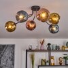 Ripoll Deckenleuchte Glas 15 cm Blau, Gold, Kupferfarben, 6-flammig