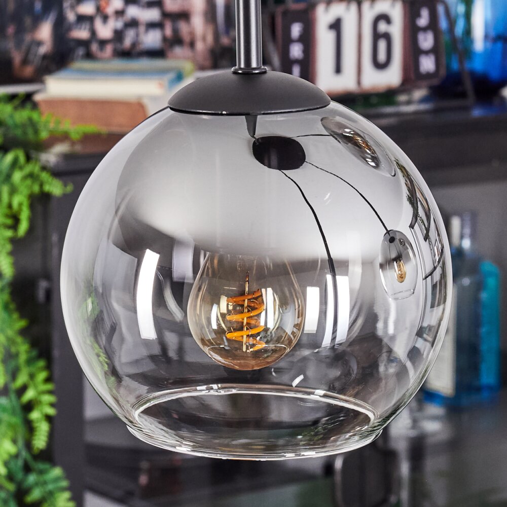 Koyoto Hängeleuchte Glas 15 cm Klar, Rauchfarben, 4-flammig