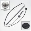 Ripoll Stehleuchte Glas 20 cm Schwarz, 1-flammig