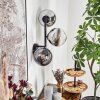 Gastor Wandleuchte Glas 15 cm Chrom, Klar, Rauchfarben, 3-flammig