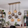 Ripoll Hängeleuchte Glas 25 cm Naturfarben, Schwarz, 8-flammig