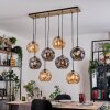 Ripoll Hängeleuchte Glas 25 cm Naturfarben, Schwarz, 8-flammig